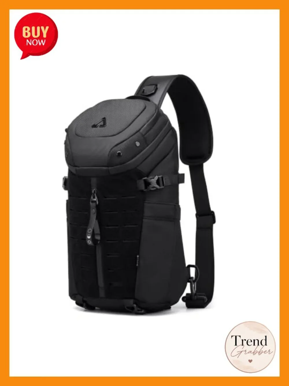 Tactical Sling Bag Waterproof Crossbody Chest Bag for Men with iPad Pocket